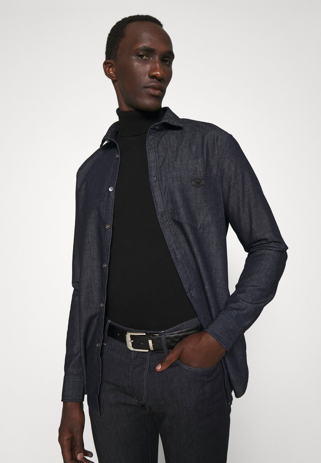 

Ремень деловой Emporio Armani, черный