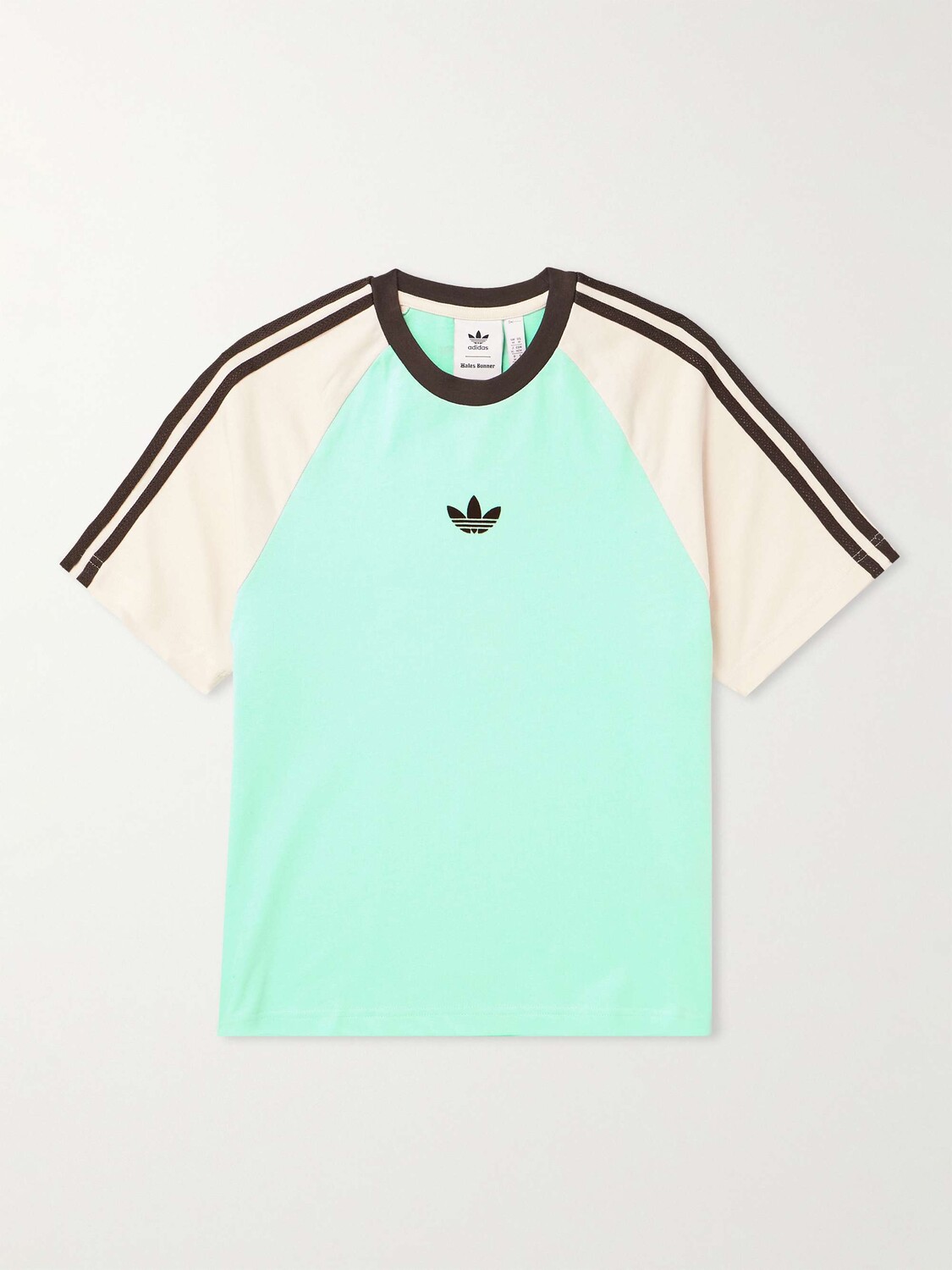 

Футболка из хлопкового джерси в полоску с вышитым логотипом Wales Bonner Adidas, зеленый