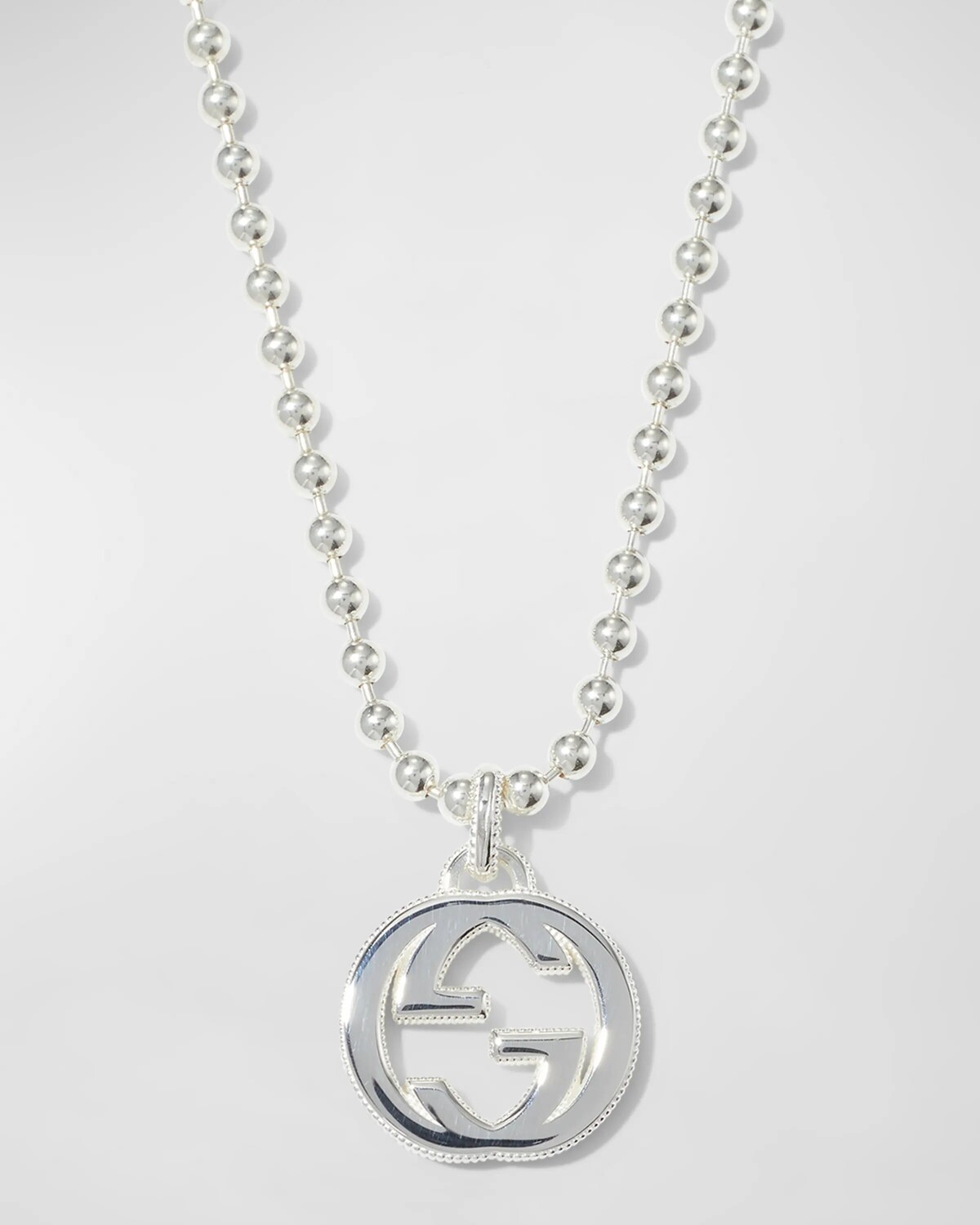 

Мужское колье с подвеской в ​​виде GG Gucci, цвет Silver