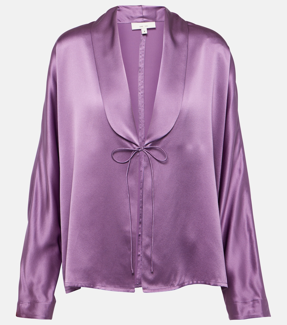 Шелковая блузка The Sei, фиолетовый
