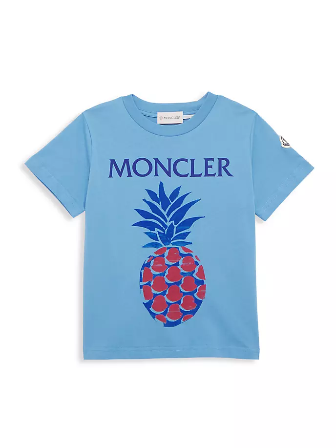 

Футболка с рисунком Little Kid's & Surfboard Paint Moncler, синий