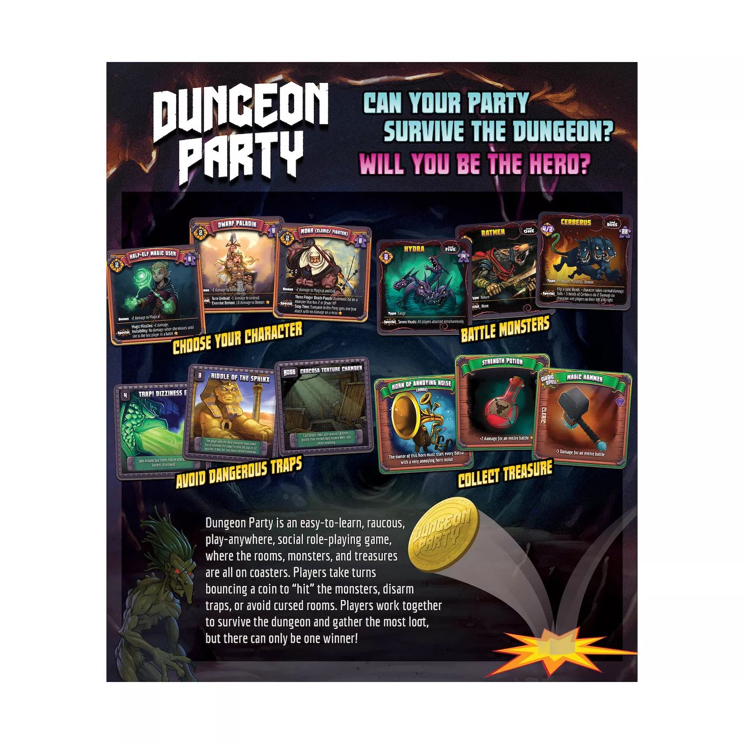 Вечеринка в подземелье с играми на крыльце — Премиум-издание Front Porch Games universal front