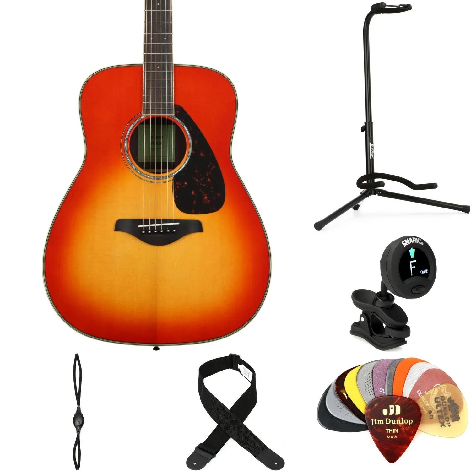 

Комплект акустической гитары Yamaha FG830 Dreadnought Essentials — Autumn Burst