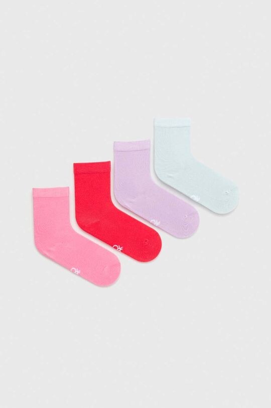 

4 пары детских носков United Colors of Benetton, розовый