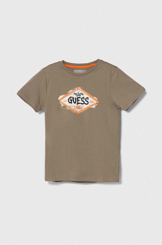 

Guess Детская хлопковая футболка, зеленый