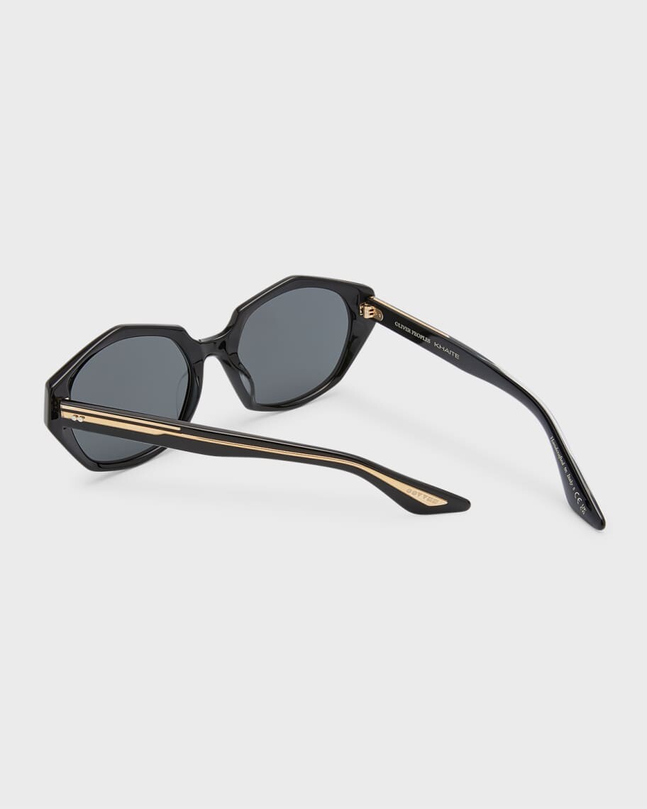 

1971C Черные круглые солнцезащитные очки из ацетата KHAITE x Oliver Peoples
