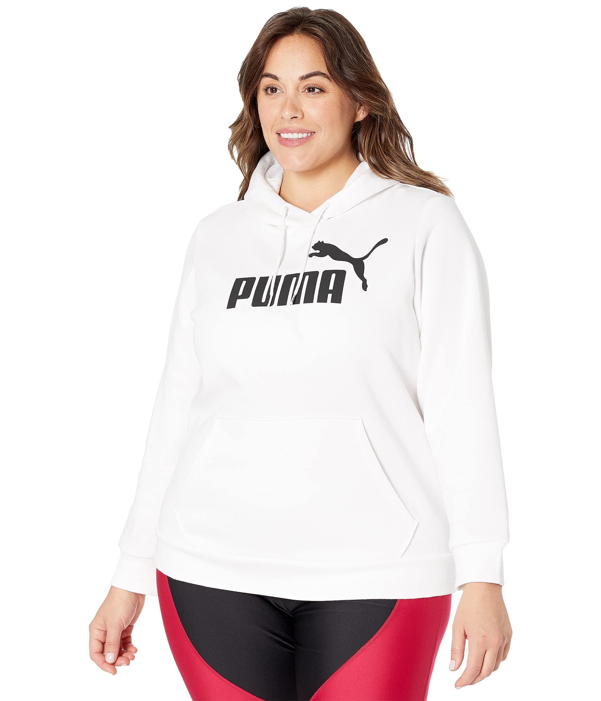 цена Толстовка Puma Plus Size Essentials Logo Fleece, белый
