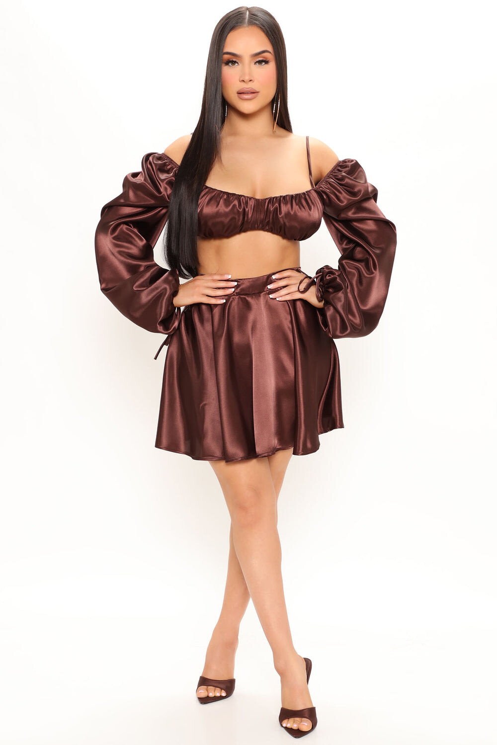 

Юбка Fashion Nova AP9326, коричневый