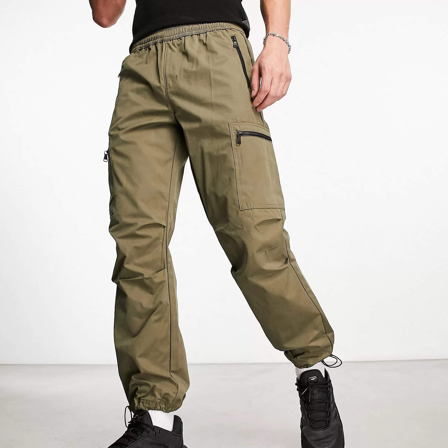 

Брюки карго River Island Zip Pocket Patrol, хаки