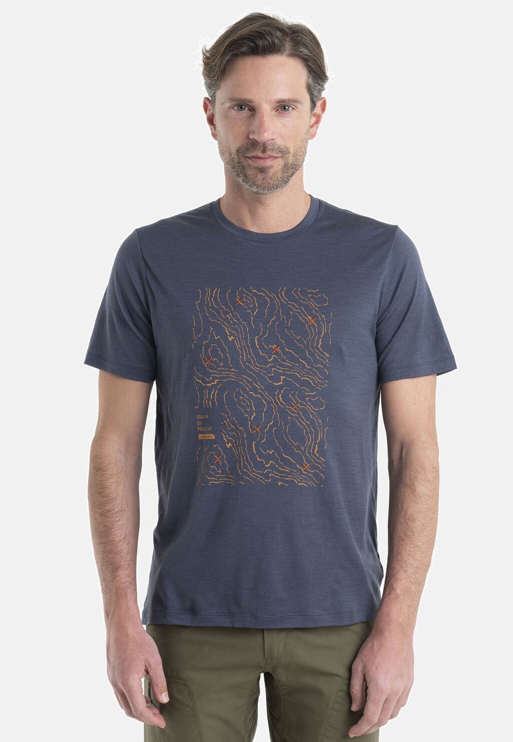 

Футболка с принтом Merino 150 Tech Lite Ii Ss Tee Alpine Cro Icebreaker, графит