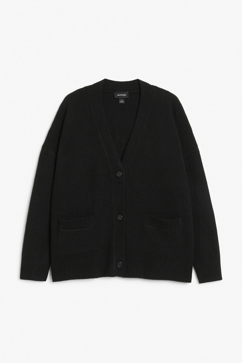 

Свободный вязаный кардиган Monki, черный