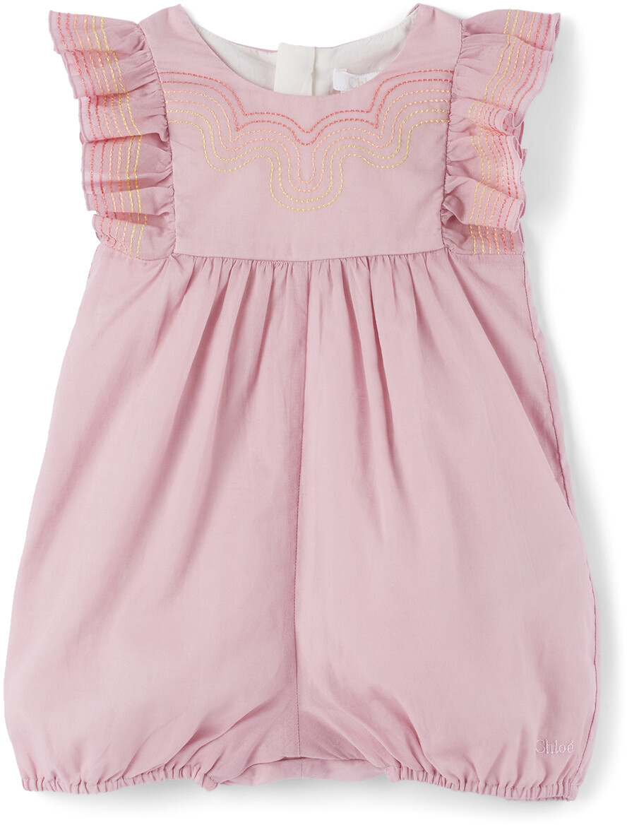 

Детский фиолетовый комбинезон с рюшами Chloé