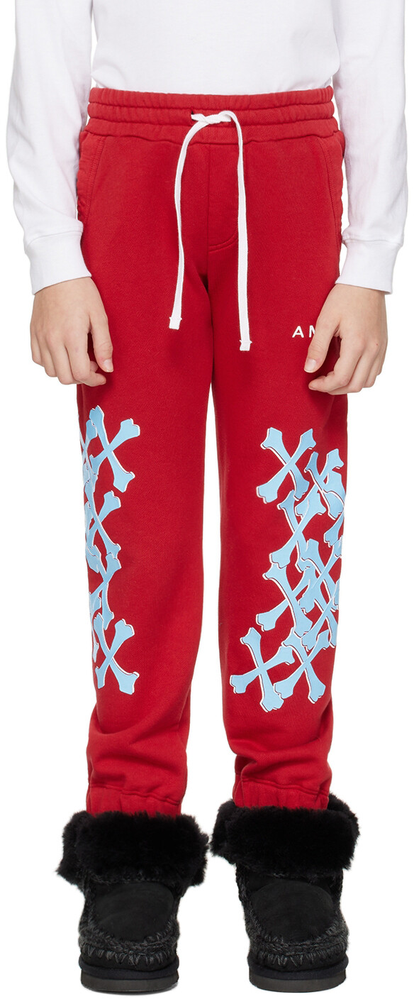 

Детские спортивные штаны Red Bones с рисунком AMIRI