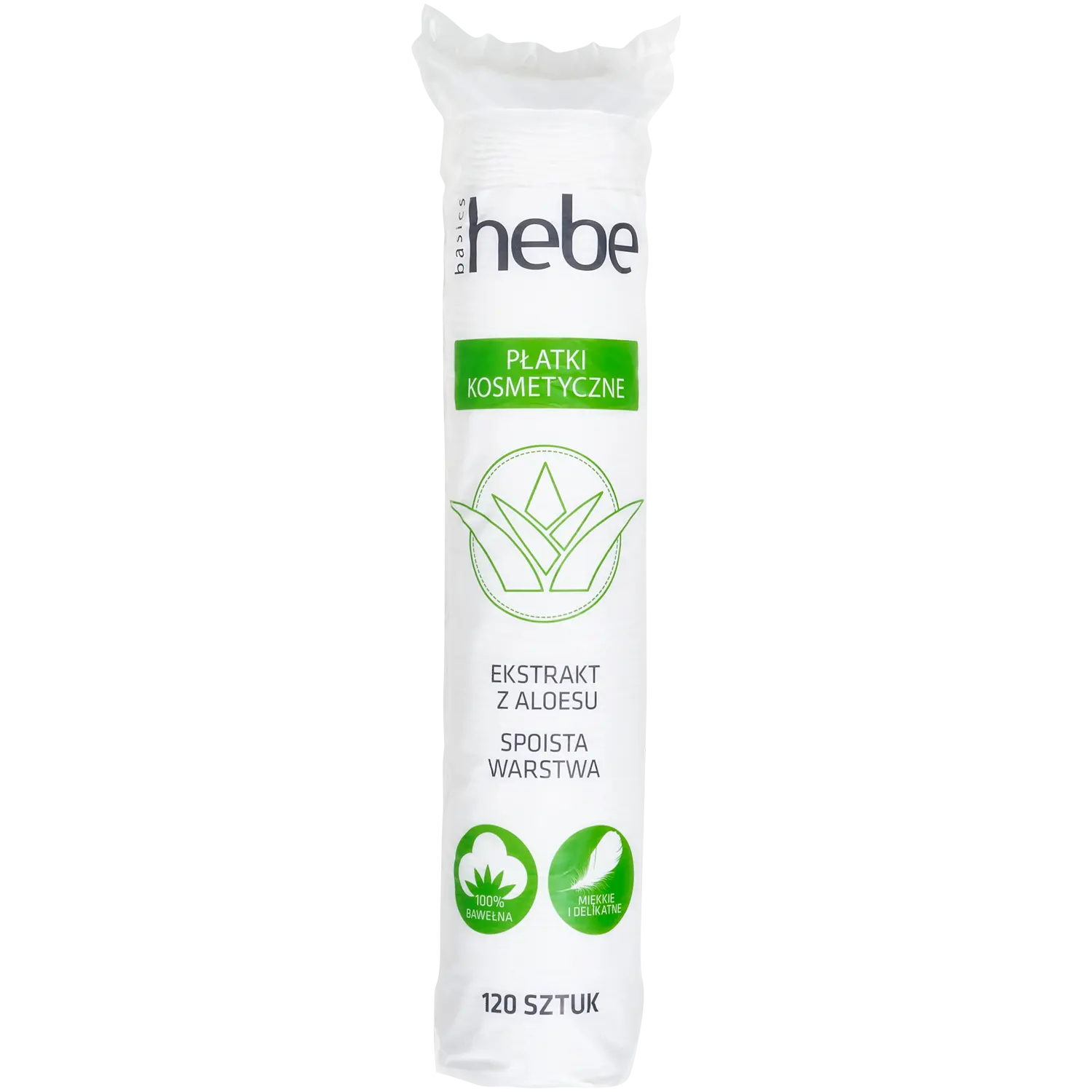 

Hebe Basics Aloe круглые ватные диски с экстрактом алоэ, 120 шт./1 уп.