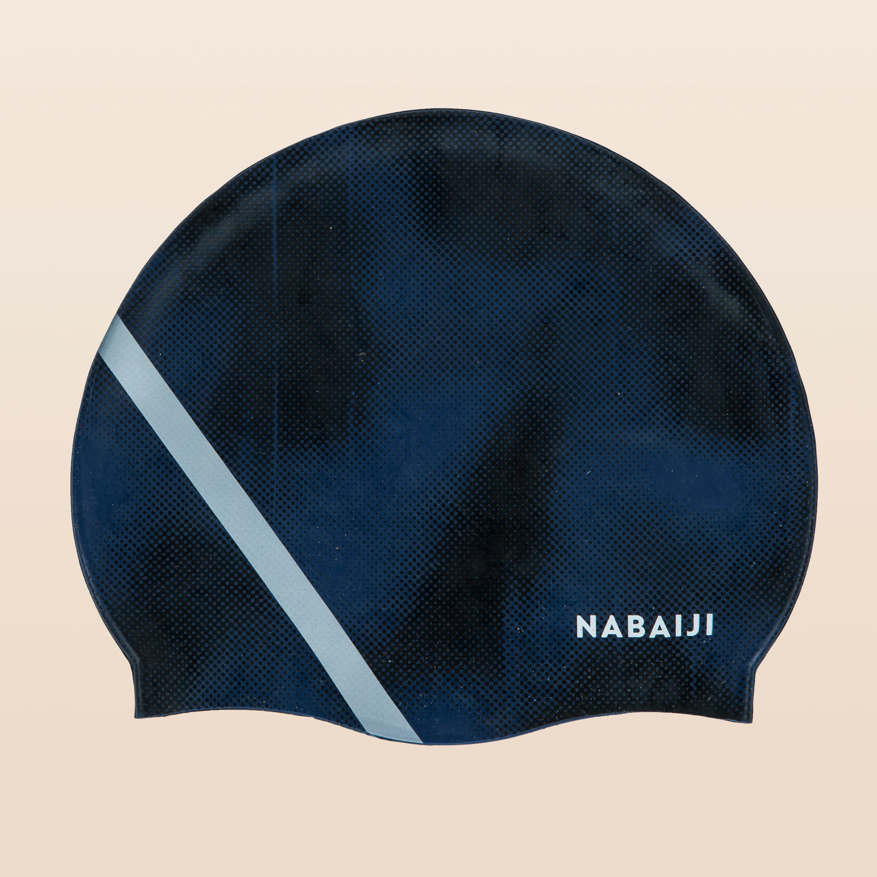 Шапочка для плавания силиконовая серая с принтом GEO Nabaiji шапочка для плавания nabaiji на 9 12 месяцев