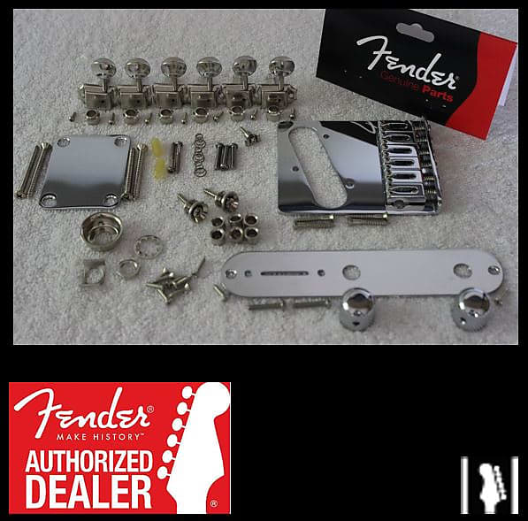 

Fender LEFTY Telecaster Chrome Hardware Set с тюнерами Modern Bridge Tele 005-8186-000 Fender/Gotoh Lefty 6-Saddle Telecaster Bridge Assembly (Chrome)