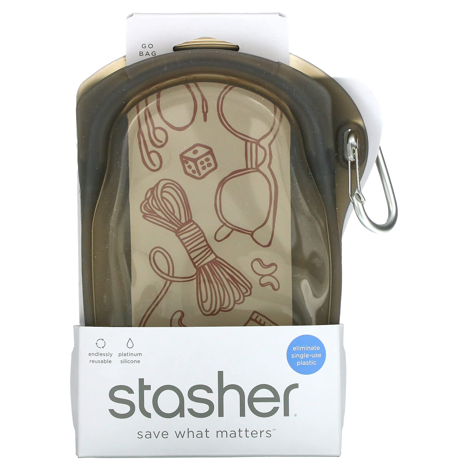 Контейнер Stasher Go Bag, черный stasher stasher go bag розовый 1 пакетик 532 мл 18 жидк унций