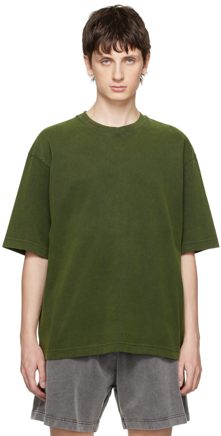 

Зеленая выцветшая футболка Acne Studios