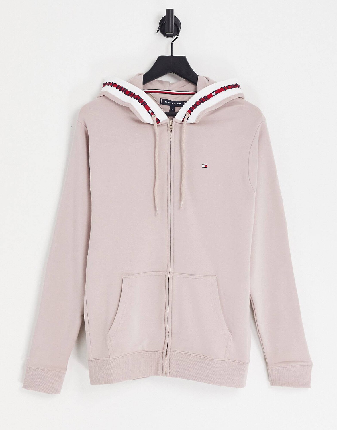 

Худи бежевого цвета на молнии с флажком Tommy Hilfiger эксклюзивно для ASOS
