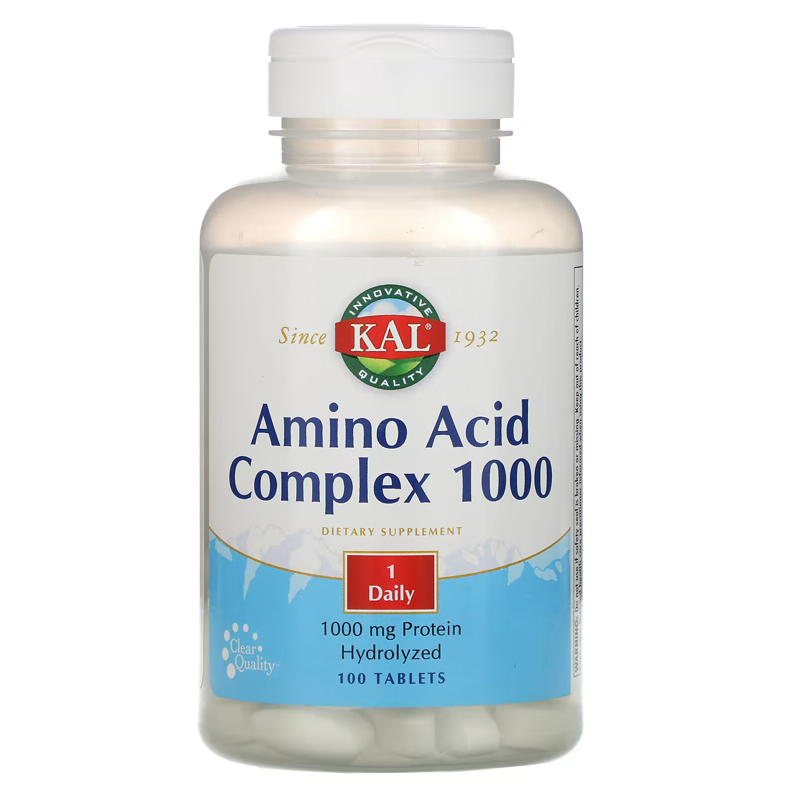 KAL, комплекс аминокислот 1000, 1000 мг, 100 таблеток kal устойчивое высвобождение c 1000 100 таблеток
