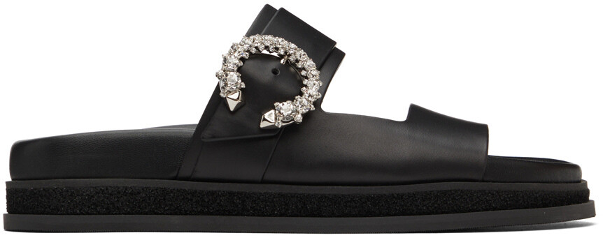

Черные сандалии Marga на плоской подошве Jimmy Choo