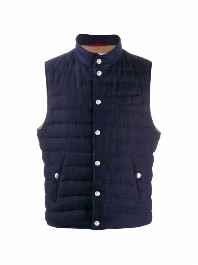 

Льняной жилет Brunello Cucinelli