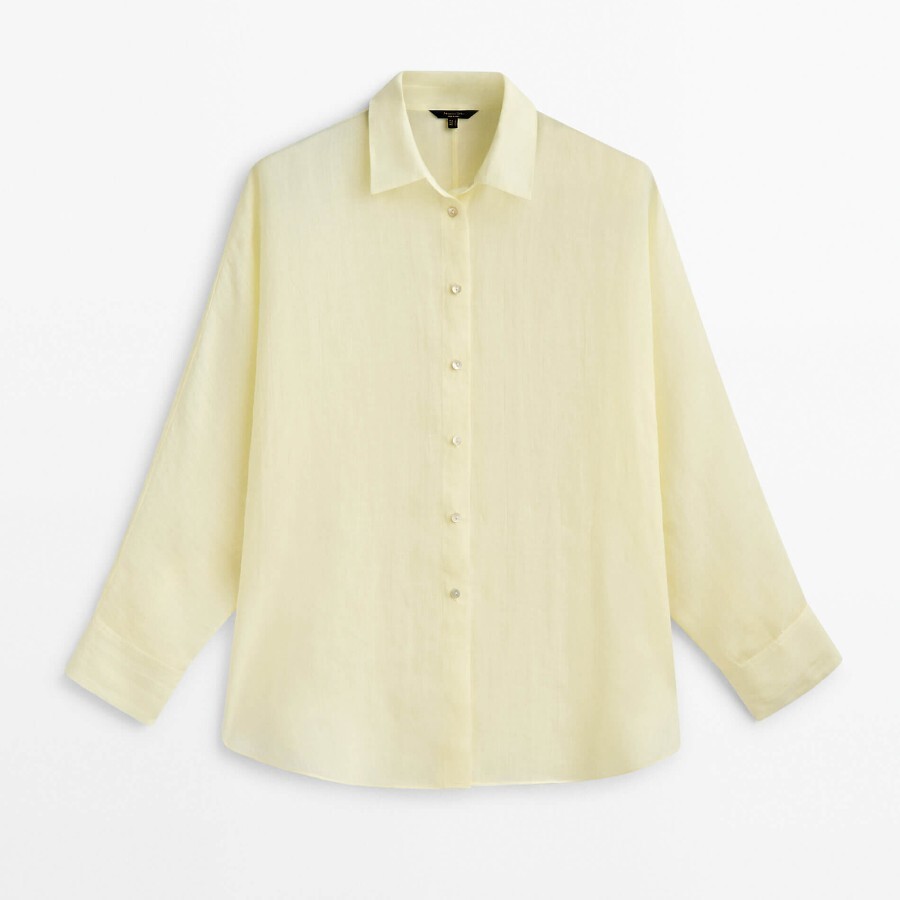 

Блуза Massimo Dutti 100% Ramie, желтый