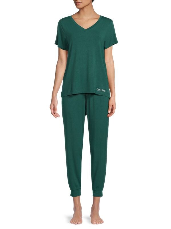 

Комплект из топа и джоггеров из двух частей Calvin Klein Green