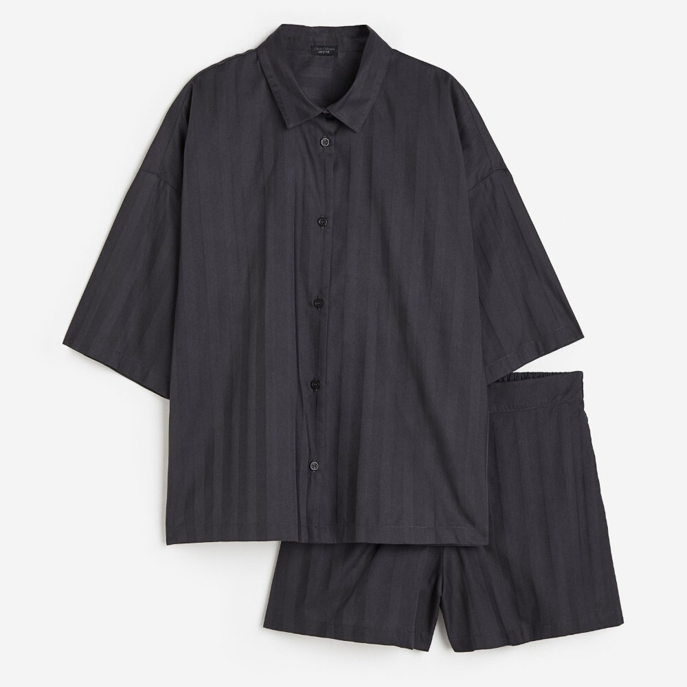 

Пижама H&M Home Cotton Sateen, темно-серый