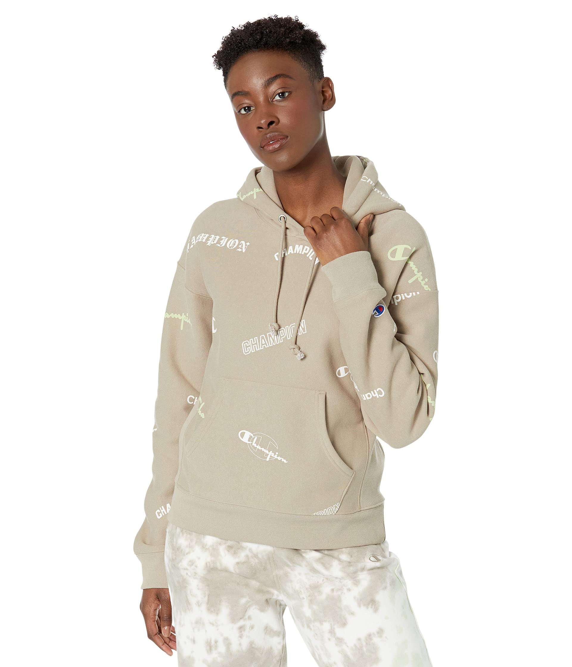 Худи Champion LIFE, Reverse Weave Pullover Hoodie - All Over Print