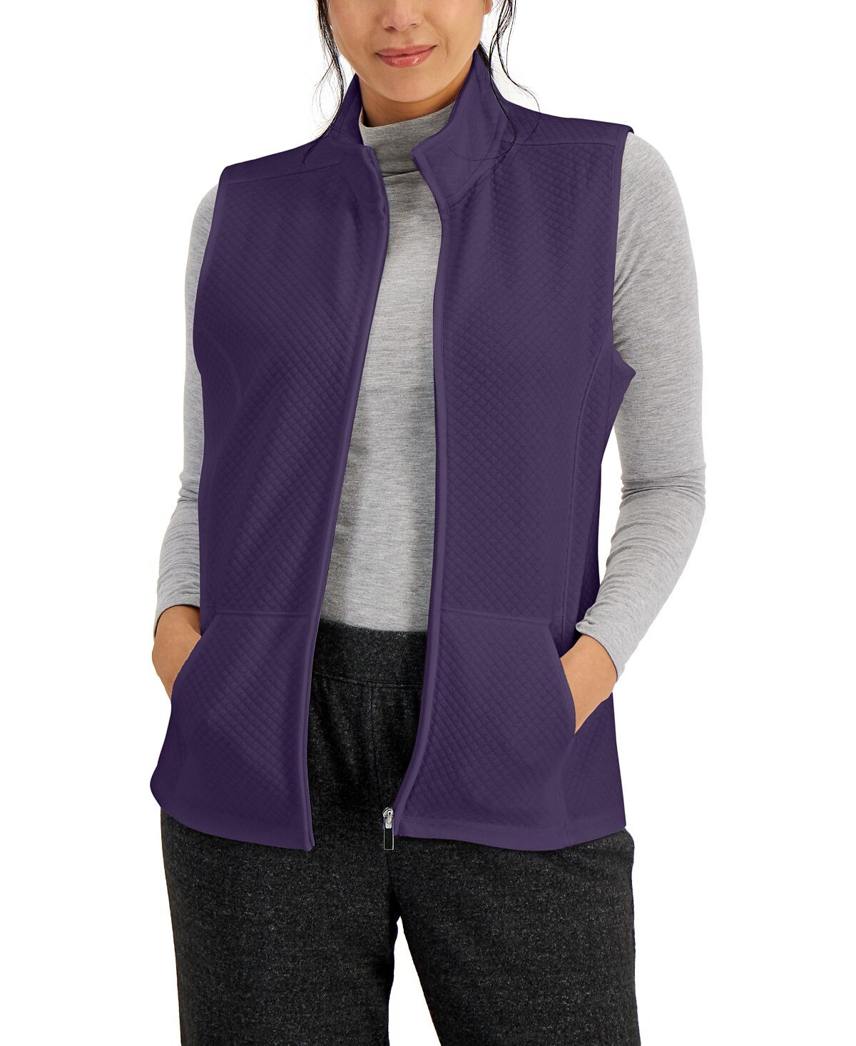 

Стеганый флисовый жилет, созданный для macy's Karen Scott