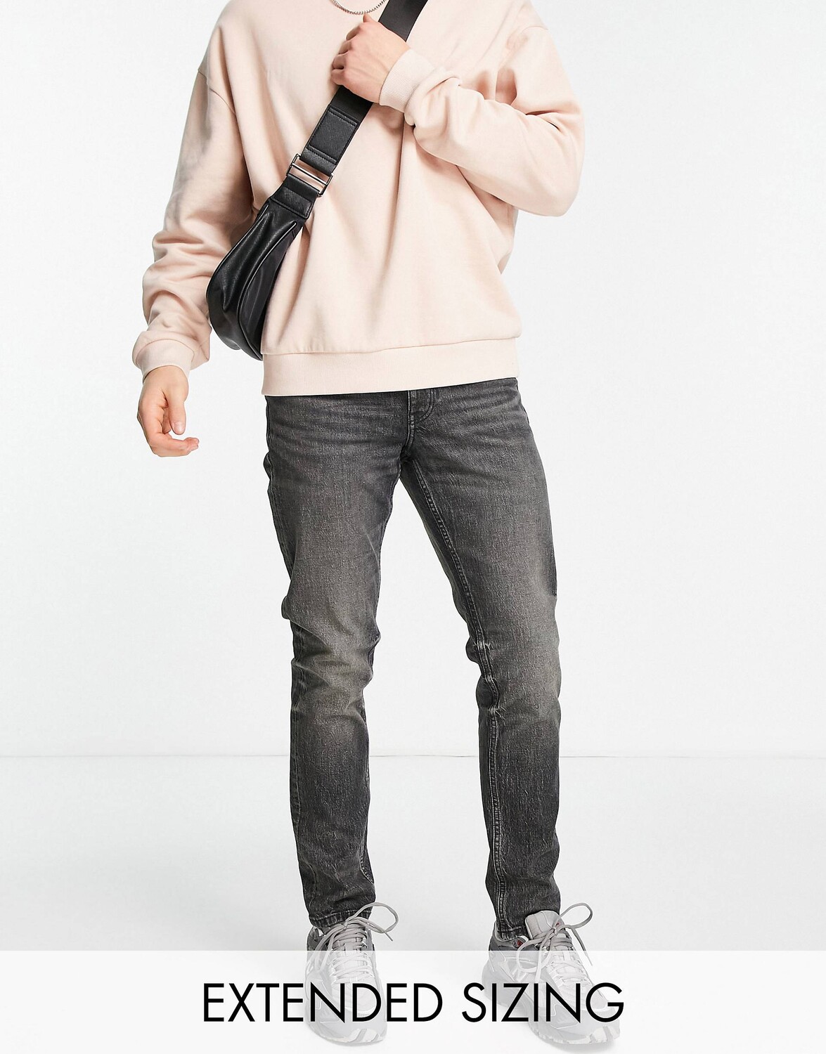 

Черные зауженные эластичные джинсы "американская классика" ASOS DESIGN Cone Mill Denim