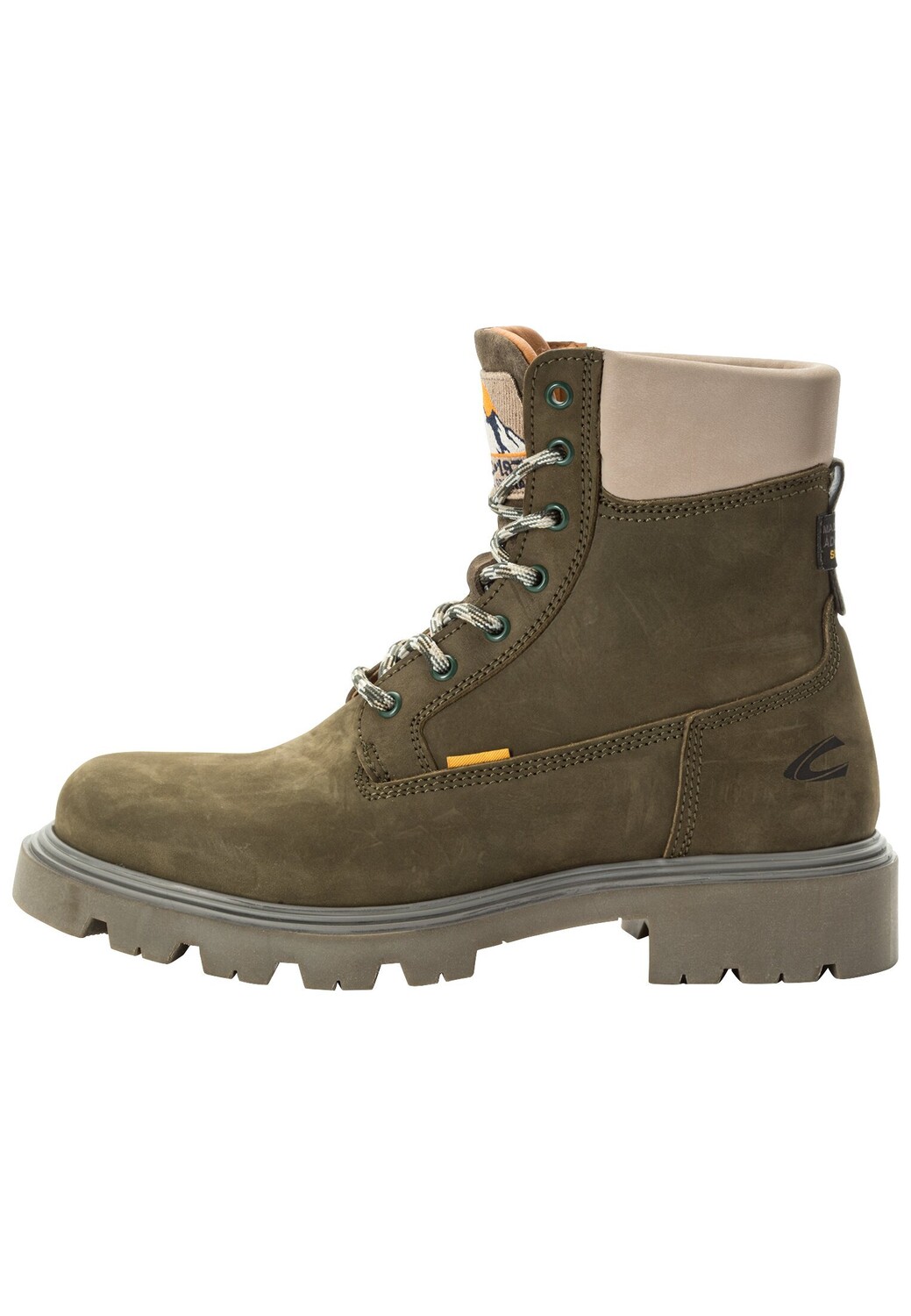 

Ботинки Camel Active Hoher Schnürboot aus Nubukleder, оливковый