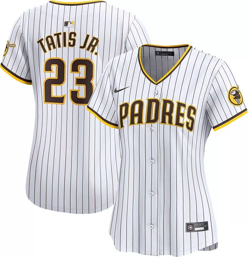 

Женское джерси Nike San Diego Padres Fernando Tatís Jr. # 23 White Home Limited Vapor