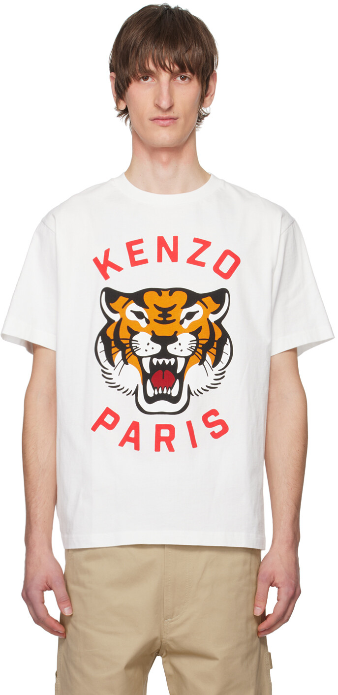 

Белая футболка Paris Lucky Tiger Kenzo