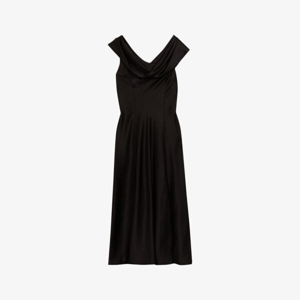 

Платье миди косого кроя sirinna с драпировкой и вырезом Ted Baker, черный