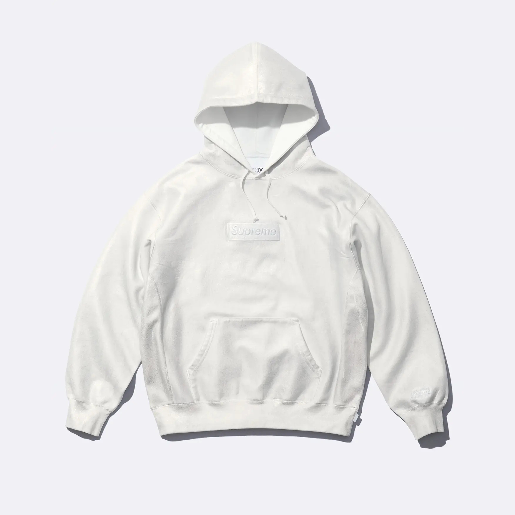 hooded vista sweatshirt Толстовка Supreme x MM6 Maison Margiela Foil Box Logo, белый