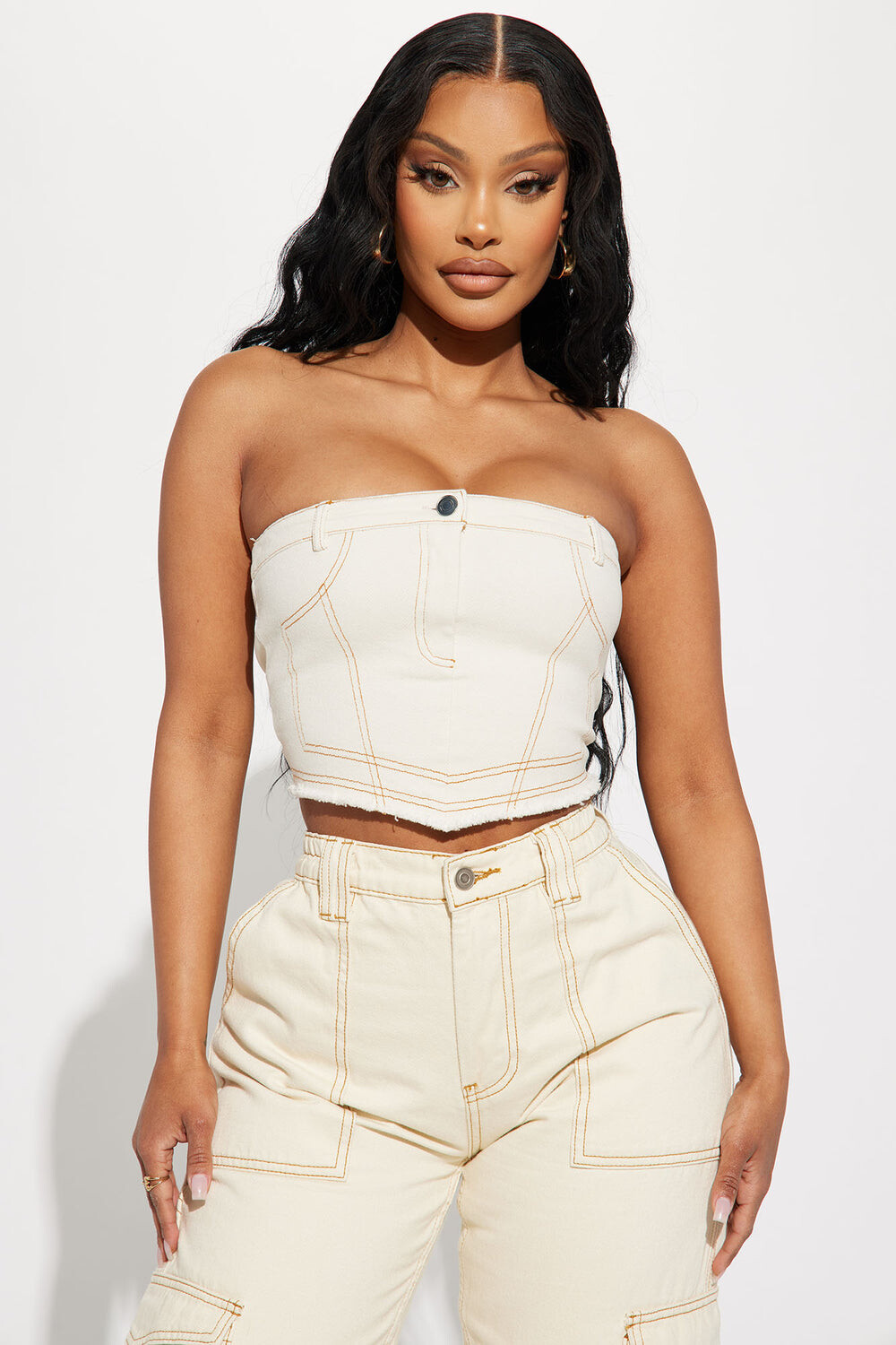 

Топ Fashion Nova CT2584F, кремовый