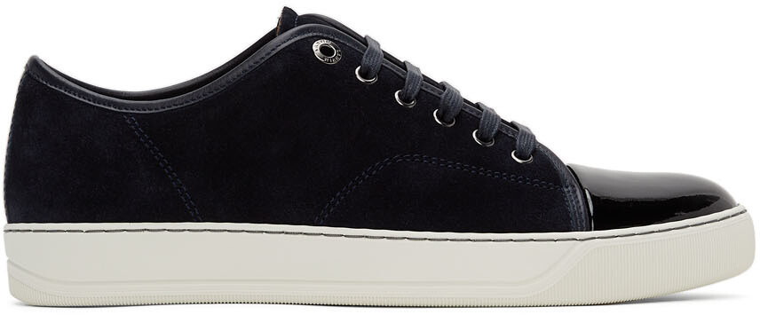 

Темно-синие кроссовки DBB1 из замши и лакированной кожи Lanvin