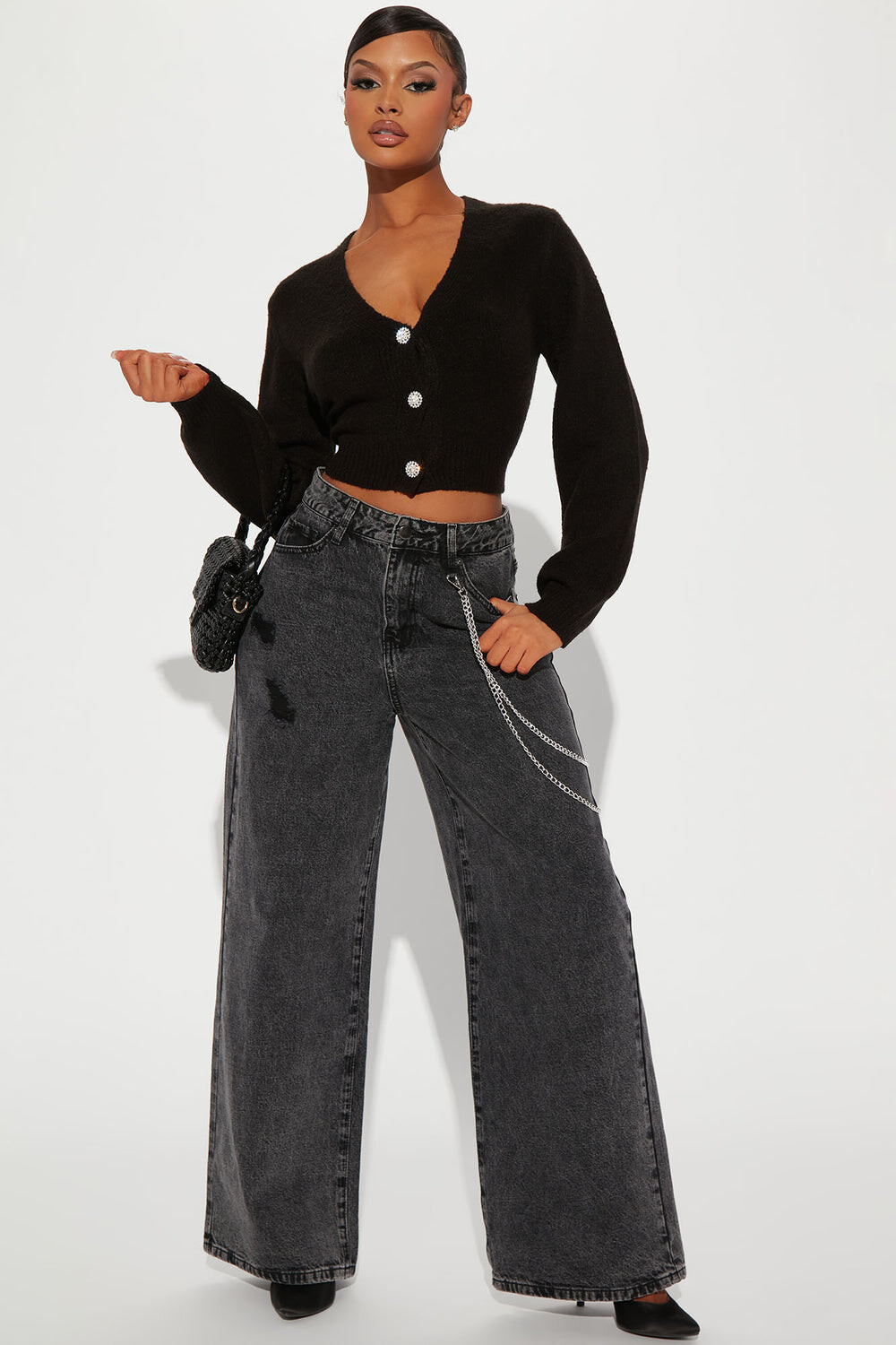 

Джинсы Fashion Nova FNRJH8416, черный