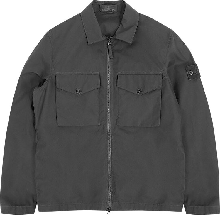 

Рубашка Stone Island Overshirt 'Black', черный