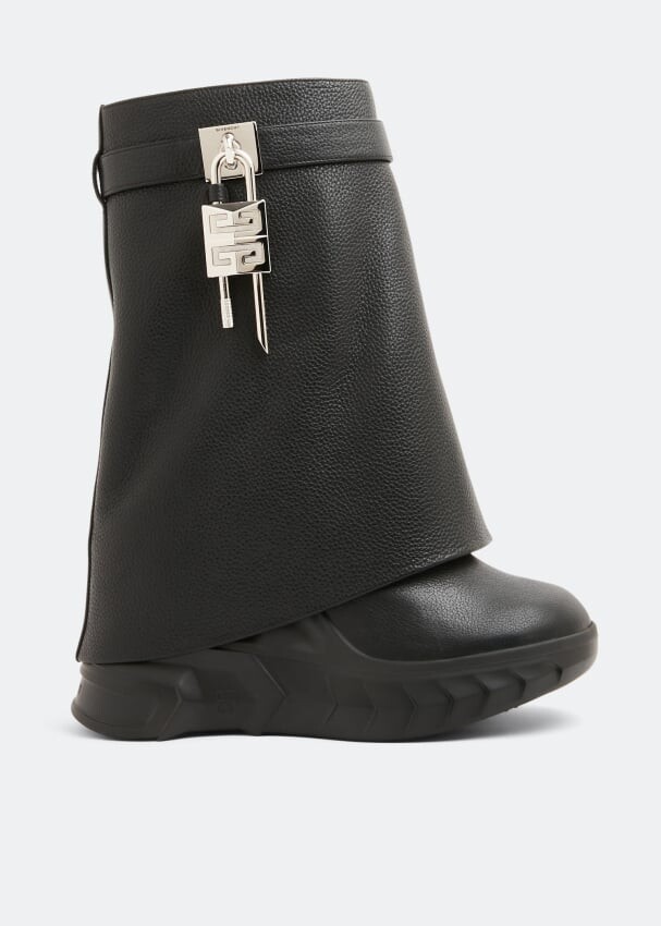 

Ботинки GIVENCHY Shark Lock ankle biker boots, черный