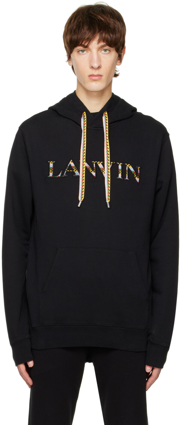 

Черный худи с капюшоном Lanvin
