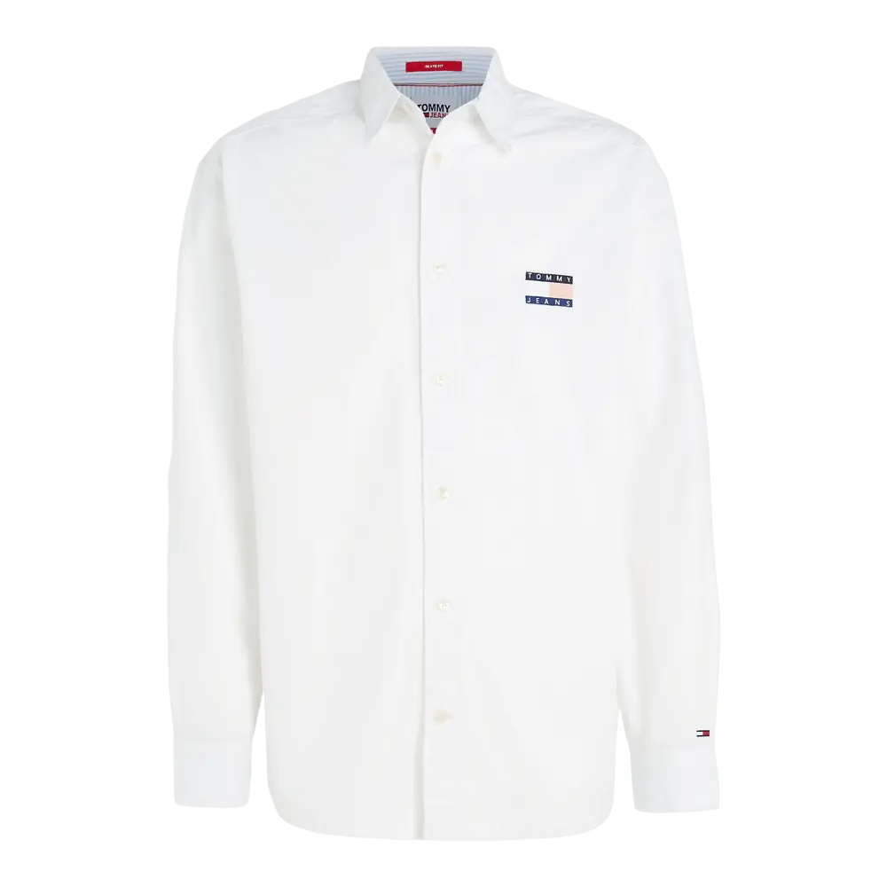 

Рубашка Tommy Jeans Collegiate Oversized Fit, белый