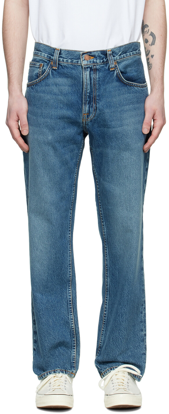 

Джинсы цвета индиго Gritty Jackson Nudie Jeans, Синий