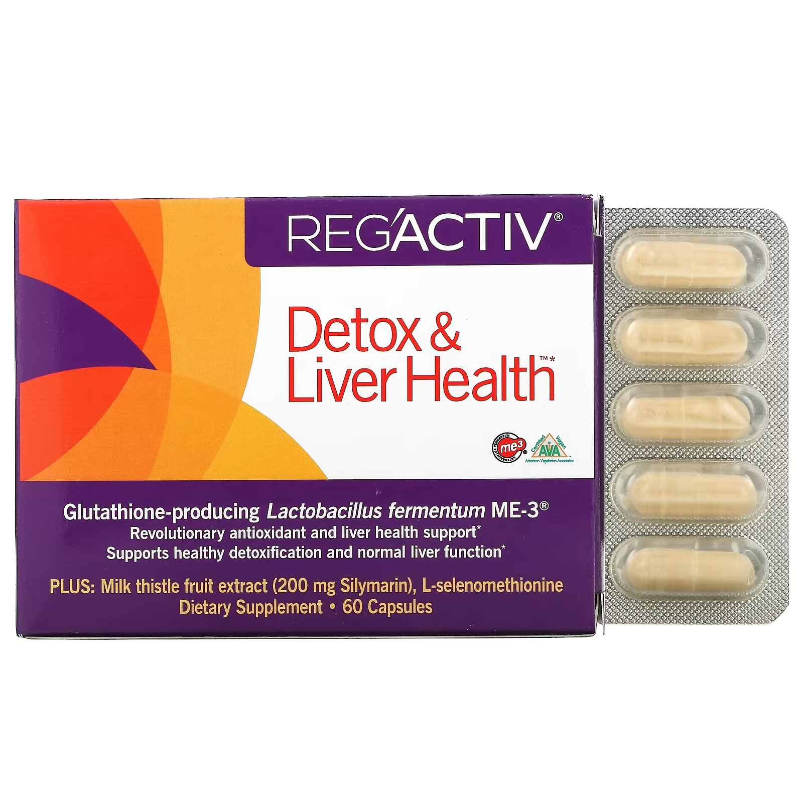 комплекс для печени liver support 60 капсул Dr. Ohhira's Reg'Activ Detox & Liver Health детокс и здоровье печени, 60 капсул