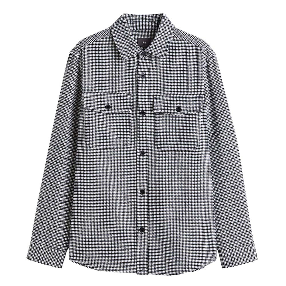 

Рубашка H&M Plaid Twill, серый