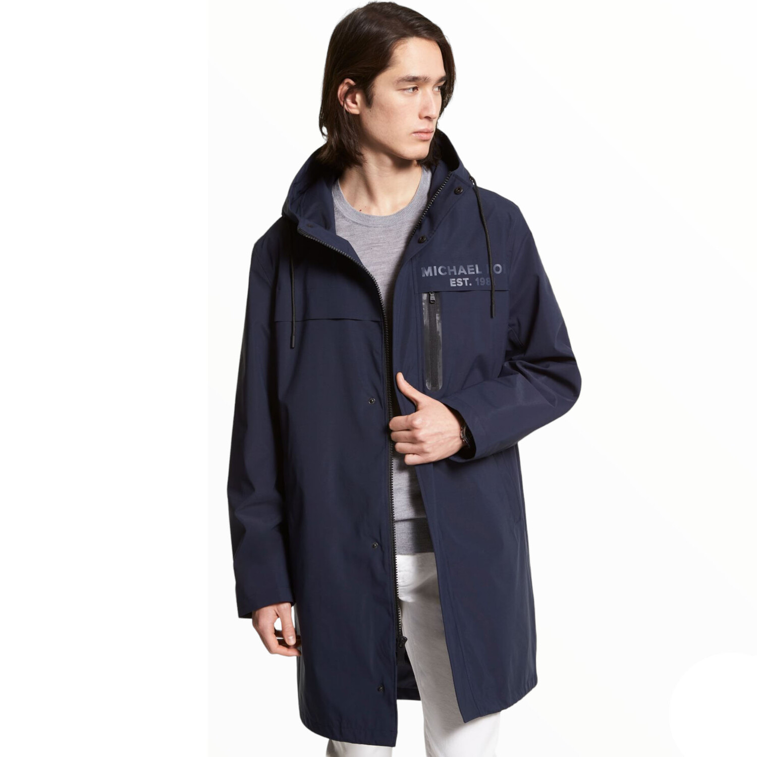 

Куртка Michael Kors Stockton Water Resistant Hooded, синий