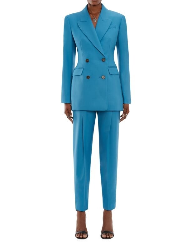 

Брюки Alexander Mcqueen Cerulean Blue с двойными складками, голубой