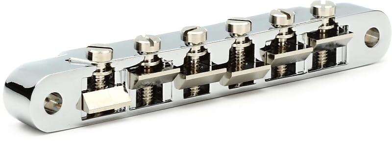 

Gibson Accessories ABR-1 Tune-O-Matic Bridge with Full Assembly - Chrome (3-pack) Bundle PBBR-010=3